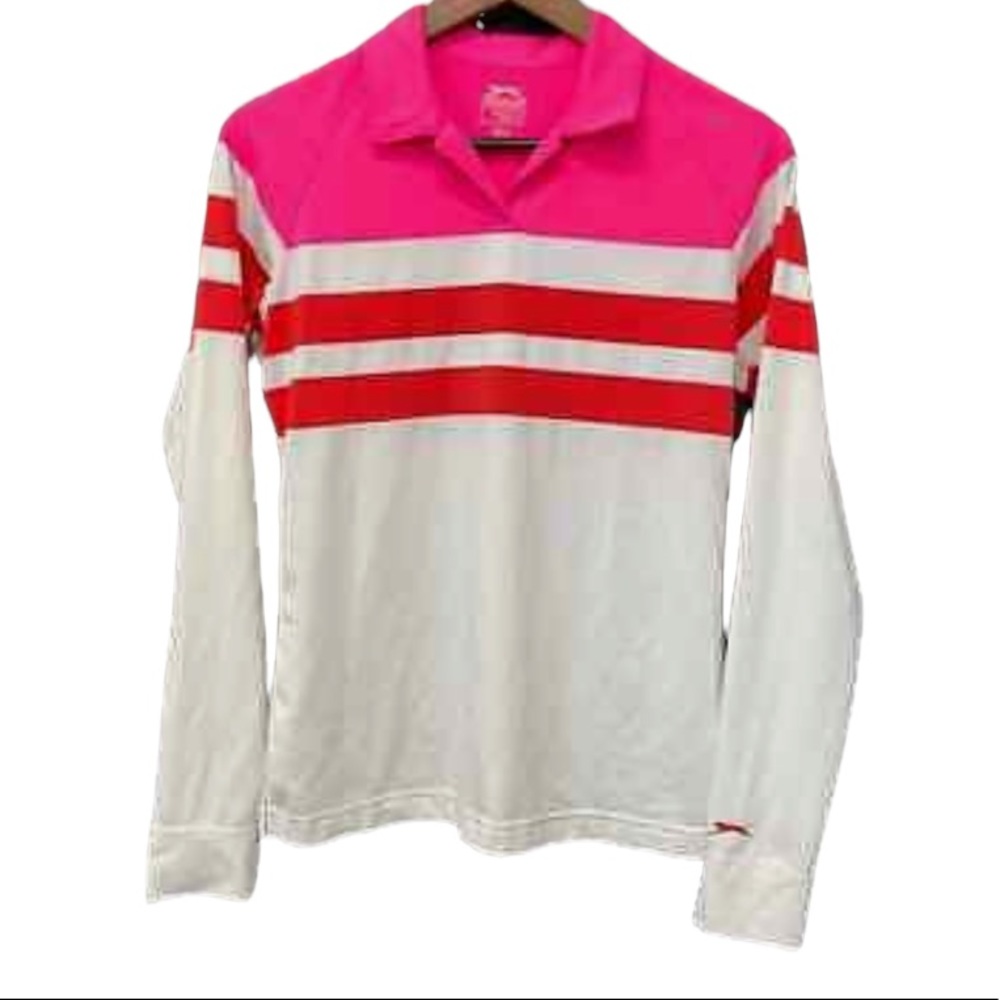 Slazenger Golf Long Sleeve Pullover Polo Shirt